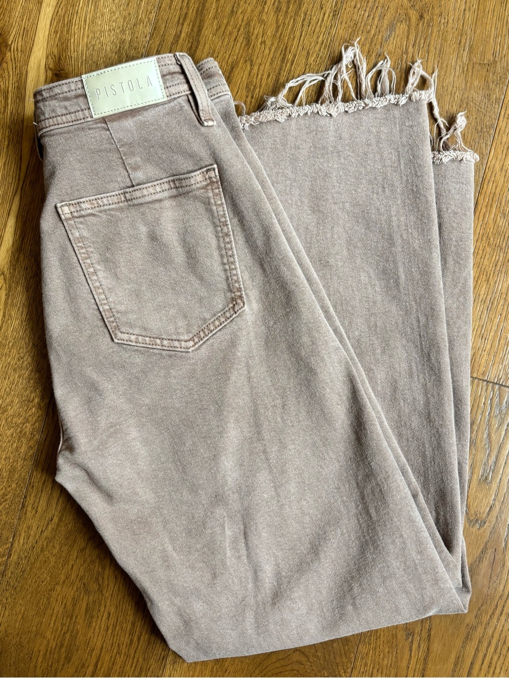 PISTOLA ANTHROPOLOGIE High-Rise Wide-Leg Frayed Jeans - Picture 4 of 9